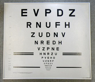 Archive - Three metre LogMAR chart - Optometry Museum & Archive